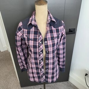 Roper Western Stampede Red and Blue Plaid Shirt